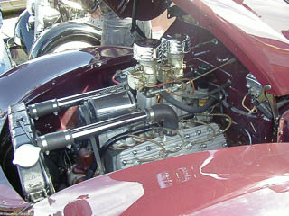 Ford flathead engine with high-rise intake manifold