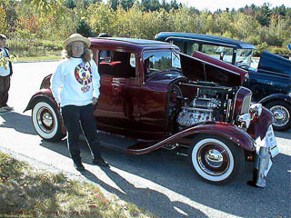 1932 Ford coupe with Baron supercharger on flathead V8