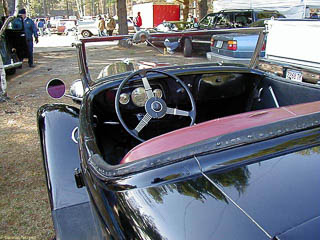 1934 Ford roadster steering wheel and dashboard