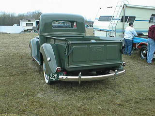 1939 Ford commercial (1/2 ton pickup truck) seen from the rear)
