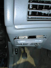 Dashboard light dimmer panel partially pulled away